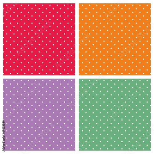 Tile vector polka dots pattern or background set