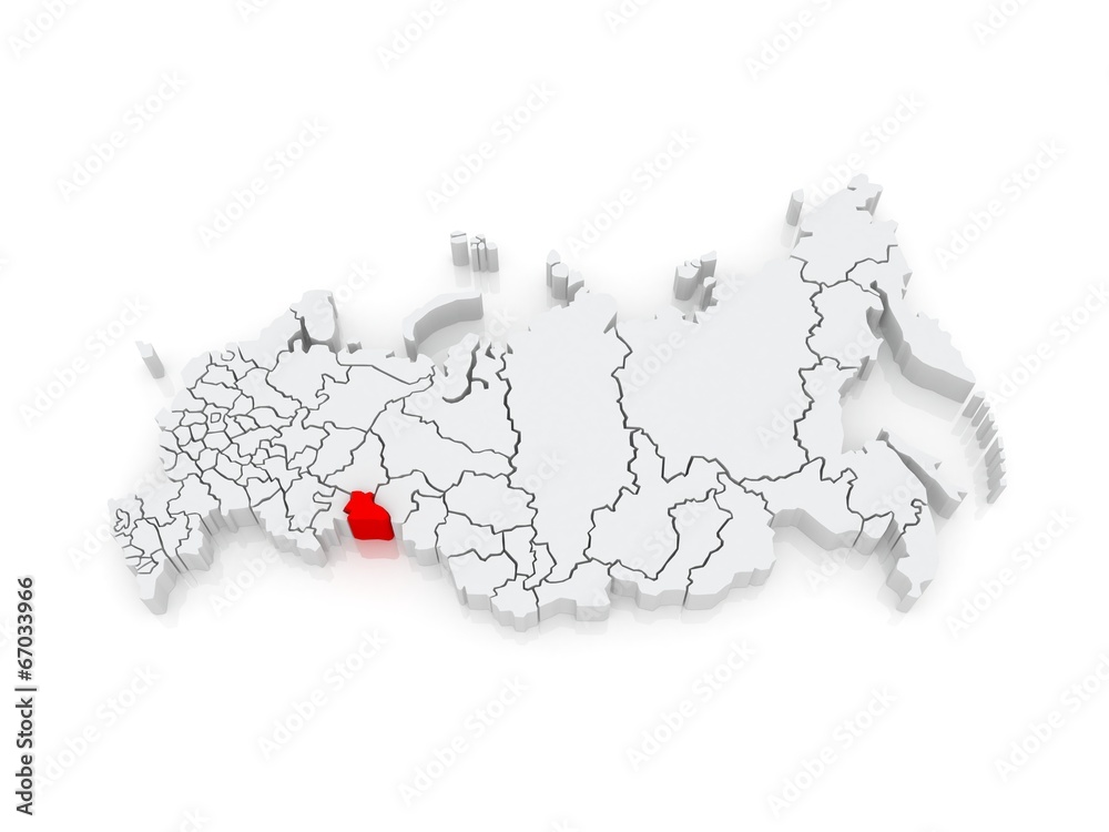 Map of the Russian Federation. Kurgan region. Stock Illustration | Adobe  Stock