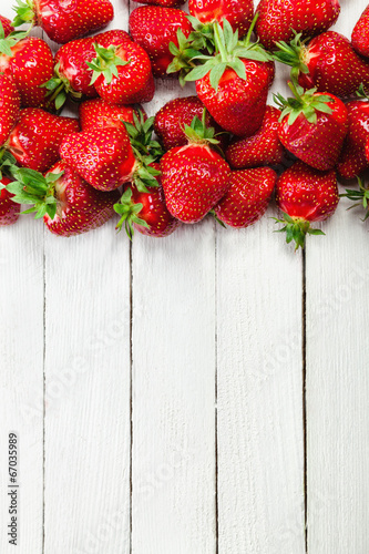 Strawberries On White Board