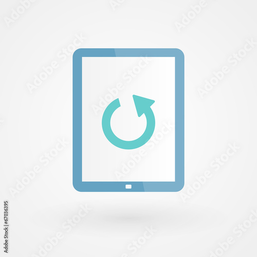 Tablet and refresh icon