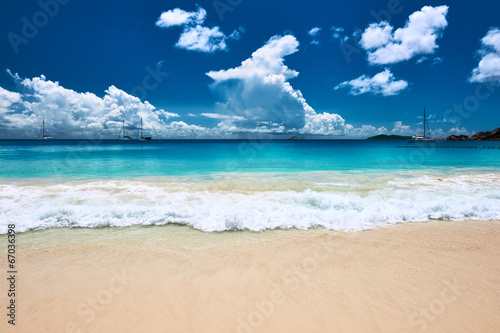 Beautiful beach at Seychelles