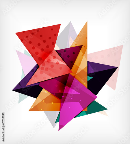 Abstract 3d triangle blank background