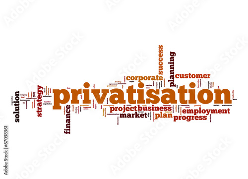 Privatisation word cloud photo