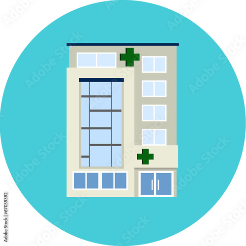 Vector Hospital- Flat Icon