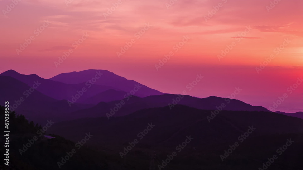 Beautiful Sunset at Mountains and Sea. HD 1080. Beautiful Sunset at Mountains and Sea. HD 1080.