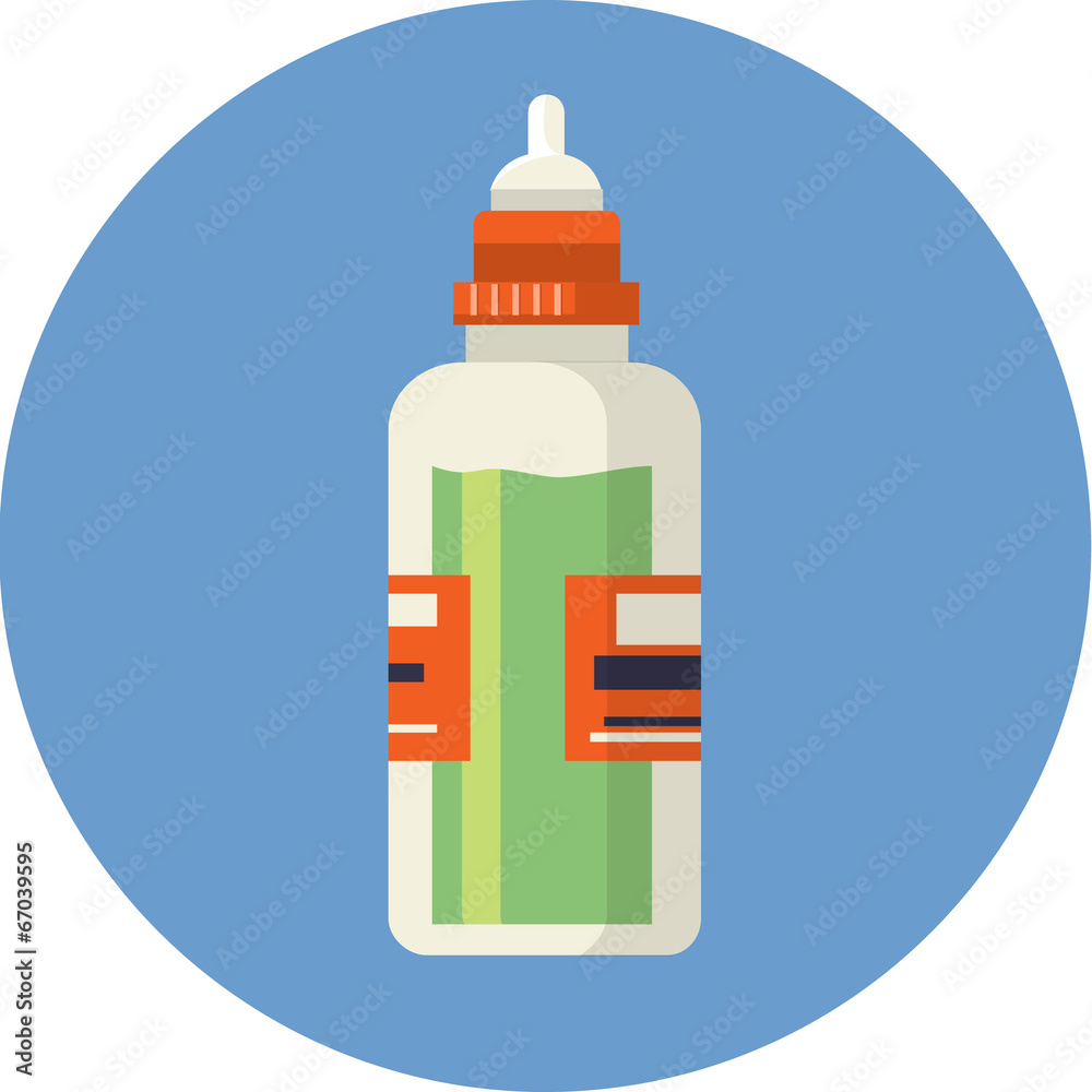 Vector bottle with medical syrup Vector bottle with medical syrup