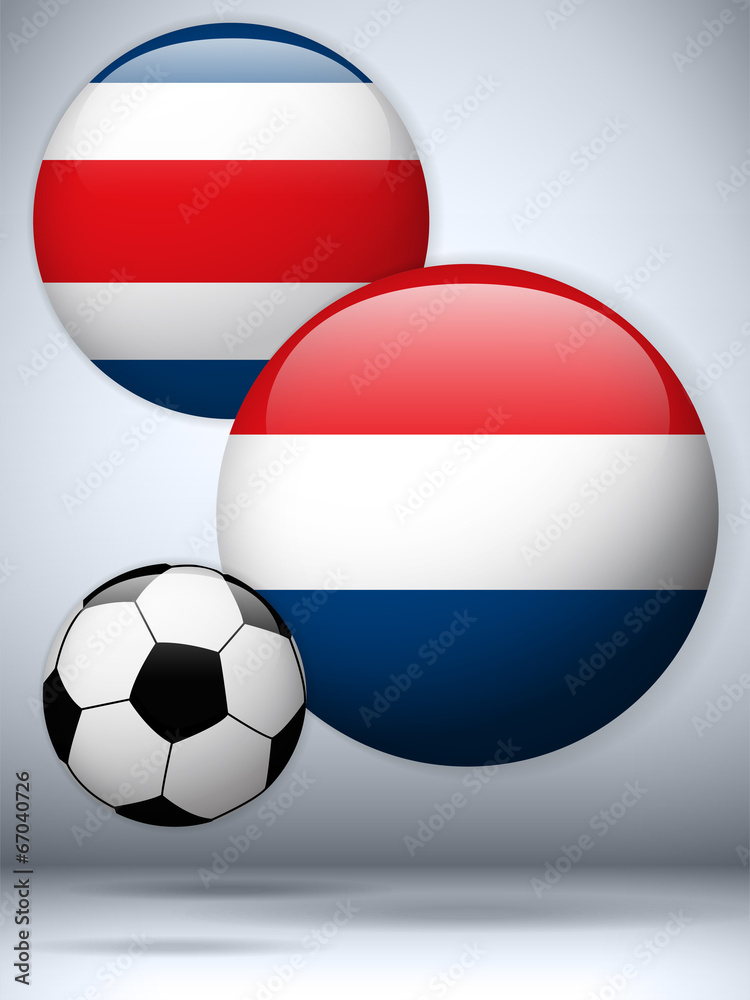 Netherlands versus Costa Rica Flag Soccer Game Netherlands versus Costa Rica Flag Soccer Game