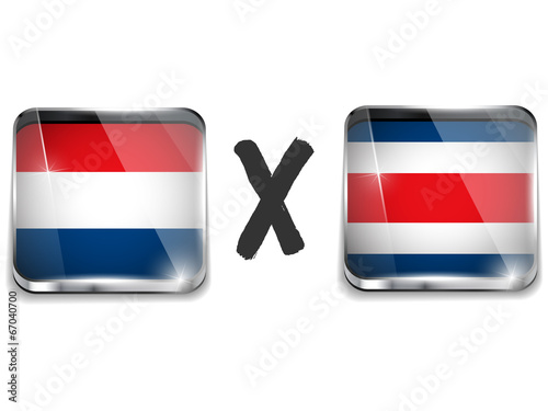 Netherlands versus Costa Rica Flag Soccer Game photo