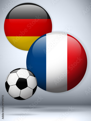 Germany versus France Flag Soccer Game