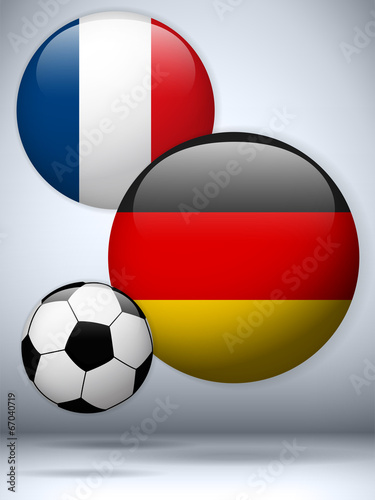 Germany versus France Flag Soccer Game