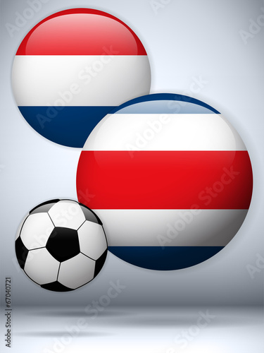 Netherlands versus Costa Rica Flag Soccer Game