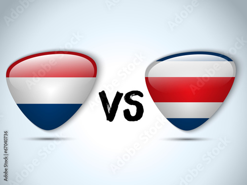 Netherlands versus Costa Rica Flag Soccer Game photo