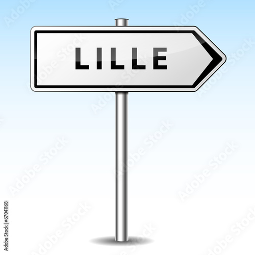 Panneau direction Lille