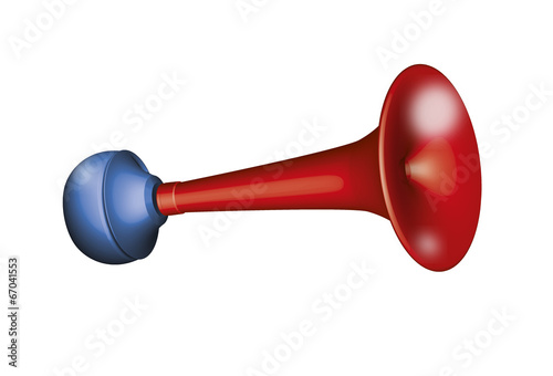 Klaxon avertisseur rouge illustration 3D
