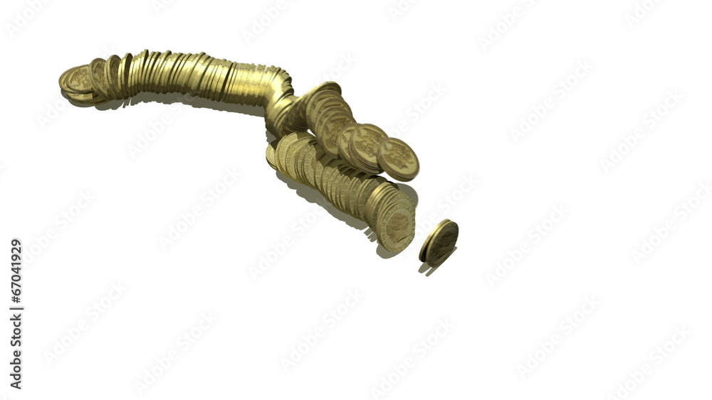 Gold coins double in quantity every second