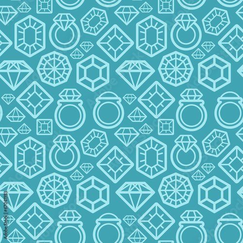 Vector seamless pattern with diamond icons