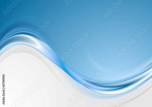 Bright blue wavy abstract background
