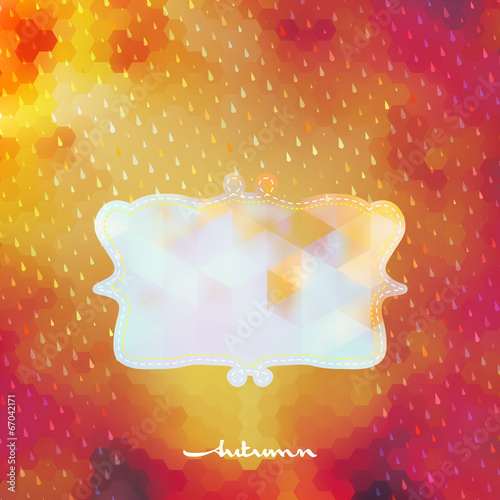 Autumn background with frame. EPS 10