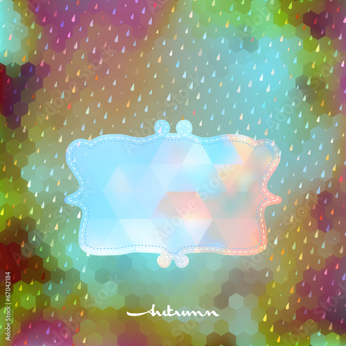 Autumn background with frame. EPS 10