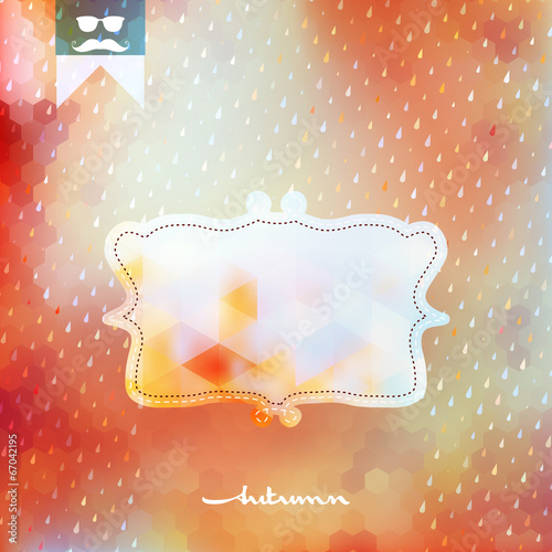 Autumn background with frame. EPS 10