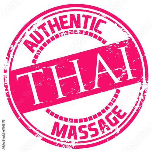 thai massage rubber stamp