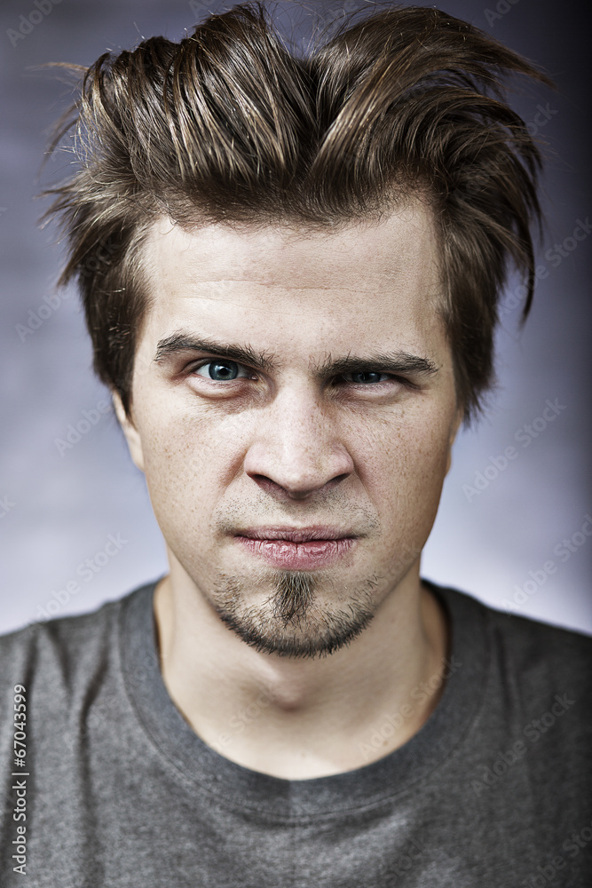 Fototapeta premium Man with aggressive look
