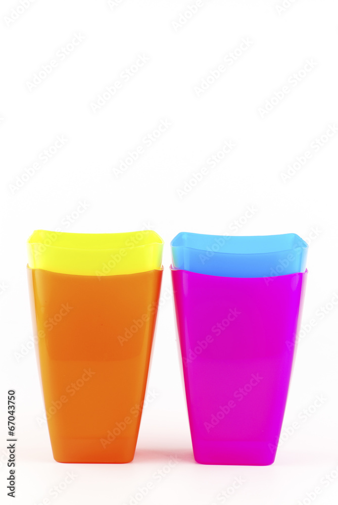 Fototapeta premium Colorful plastic glasses