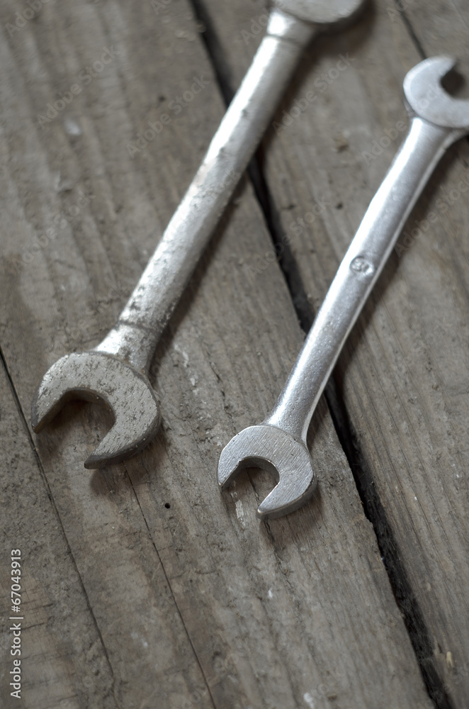 Rusty hand wrench tools Rusty hand wrench tools
