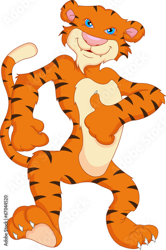 Fototapeta Naklejka Na Ścianę i Meble -  cute tiger cartoon