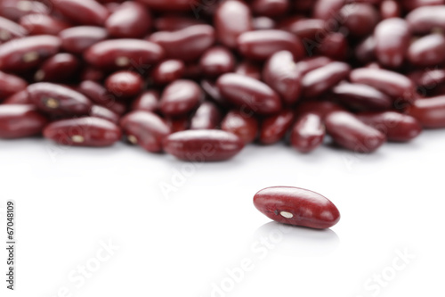 red kidney beans isolated on white background