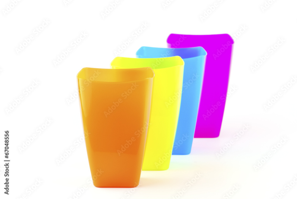 Colorful plastic glasses Colorful plastic glasses