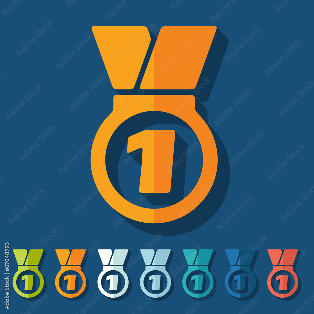 Flat design: medal Flat design: medal