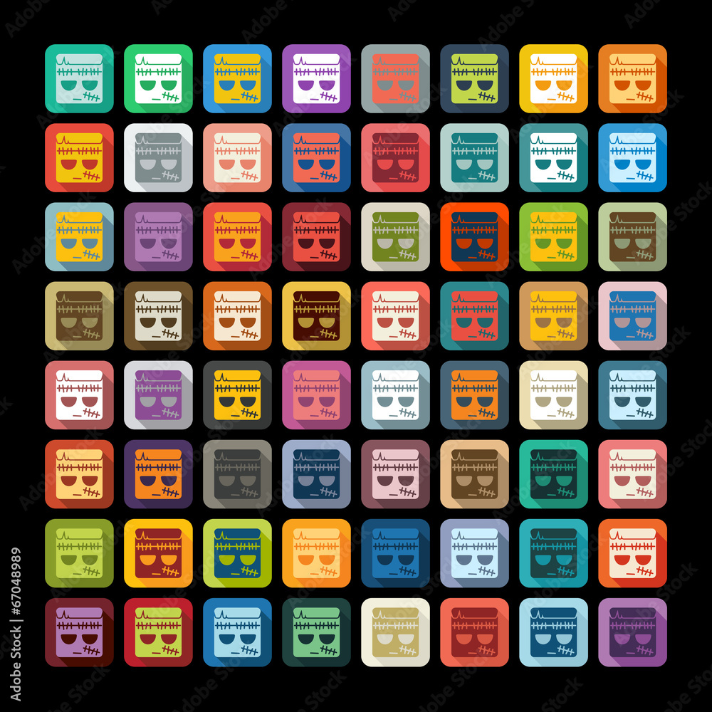 Flat design: zombie Flat design: zombie