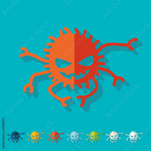 Flat design: spider