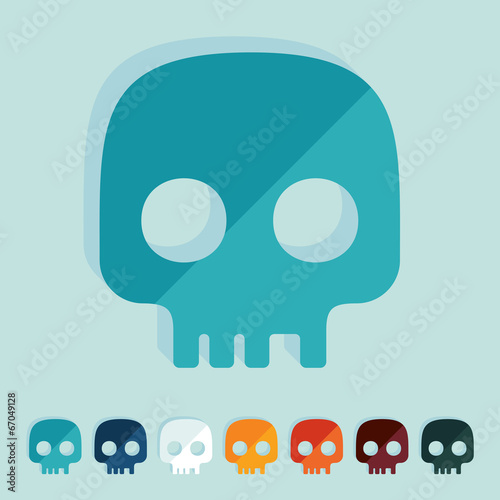 Flat design: skull