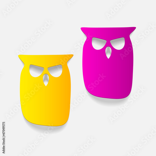 realistic design element: owl