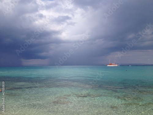 Greece stormy sky over sea © pedjami