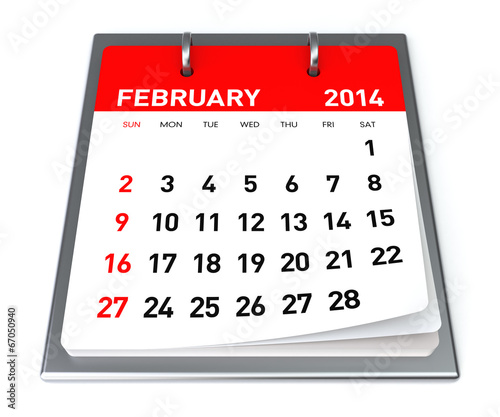 February 2014 - Calendar