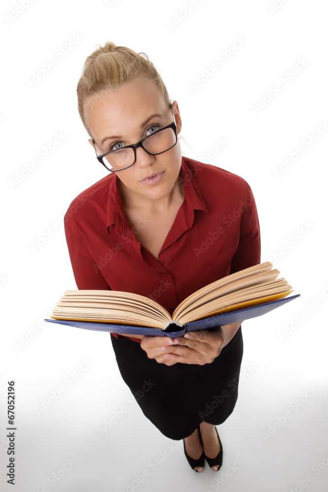 reading a book