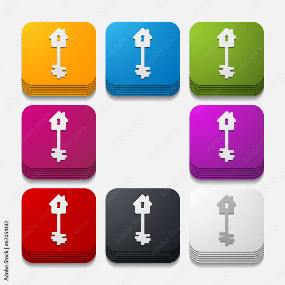 square button: key square button: key