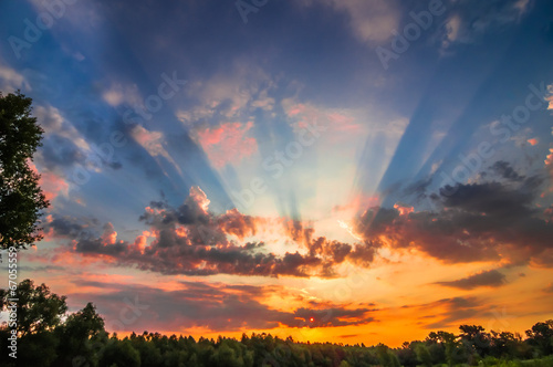 Landscape of morning sunrise