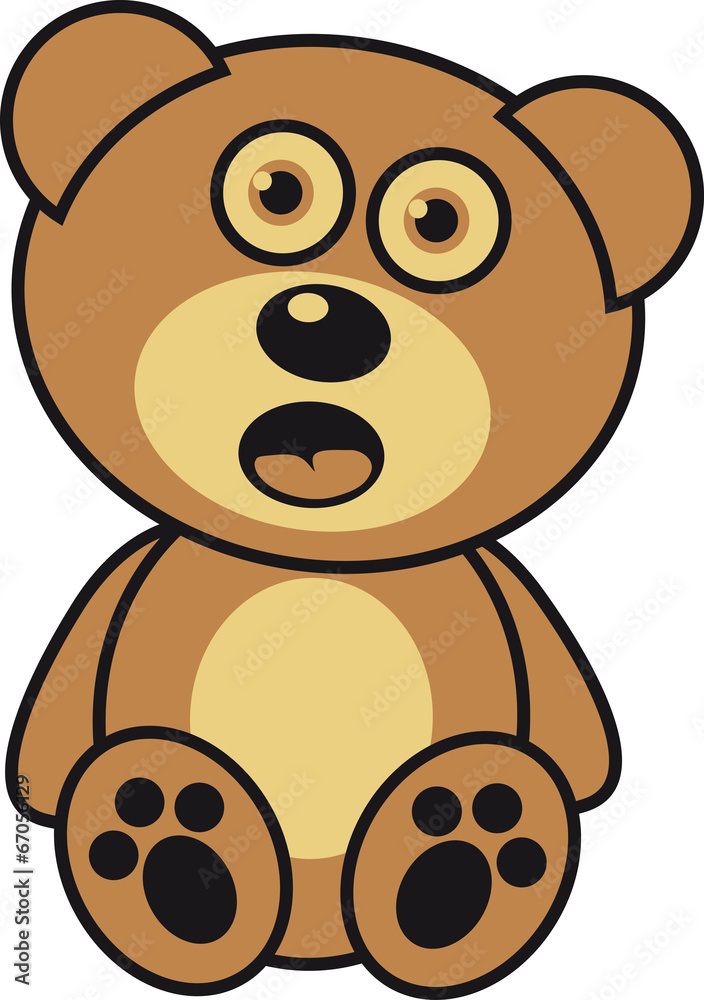 Obraz premium Teddybär erschreckt
