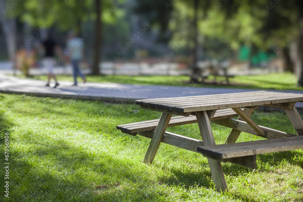 picnic table in park
