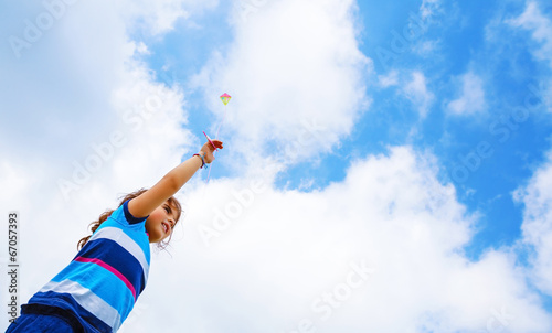 Little girl with kite outdoors © Anna Om