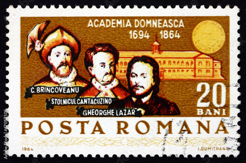 Postage stamp Romania 1964 Anniversary of the Royal Academy