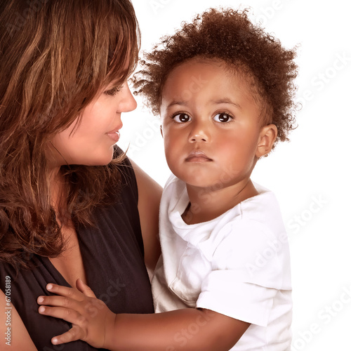 Happy mother with son photo