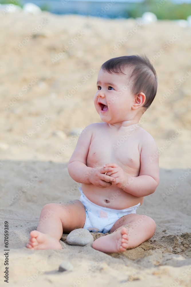 Baby on the beach Baby on the beach