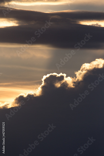 beautiful sky background with clouds at sunset © schankz