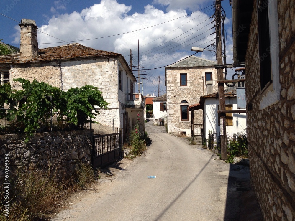 Street in theologos, thassos Greece