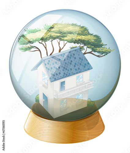 A big house inside the crystal ball